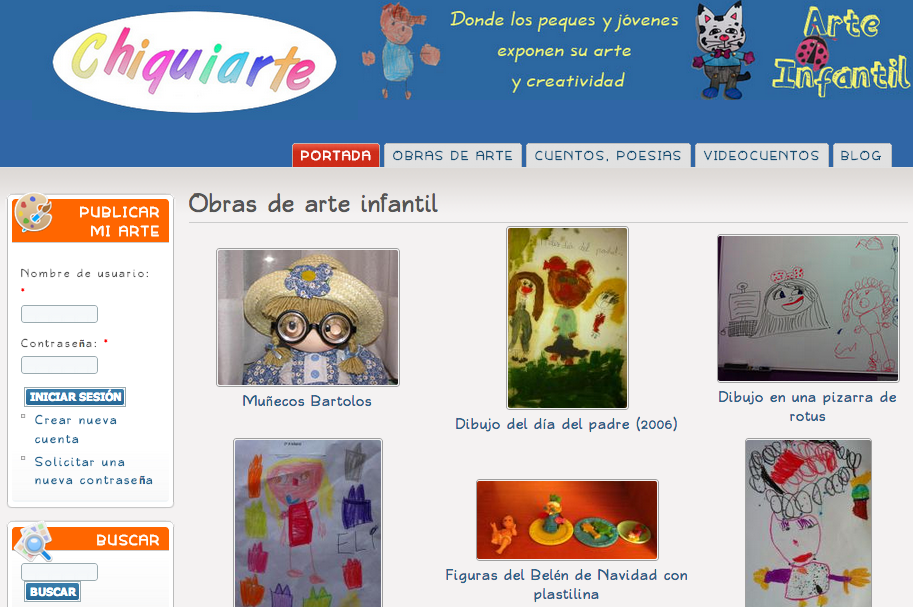 Chiquiarte comunidad online niños y niñas para fomentar el arte