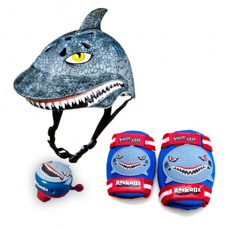 cascos divertidos tiburones