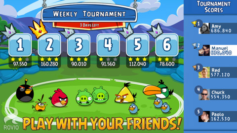 Angry Birds Friends Torneos en Facebook