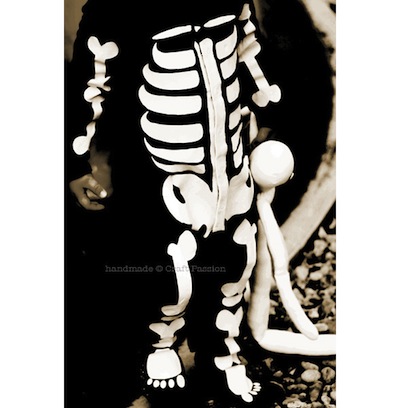 disfraz niños esqueleto casero