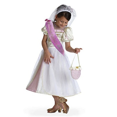 Disfraz infantil vestido de boda Rapunzel