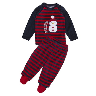 pijama navidad para bebes muñeco de nieve