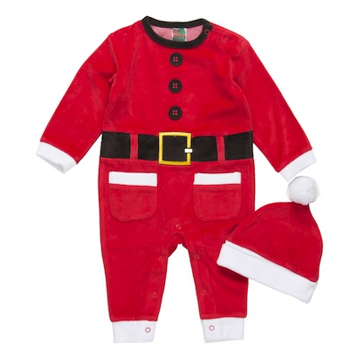 pijama navidad para bebés niño de Papá noel con gorro