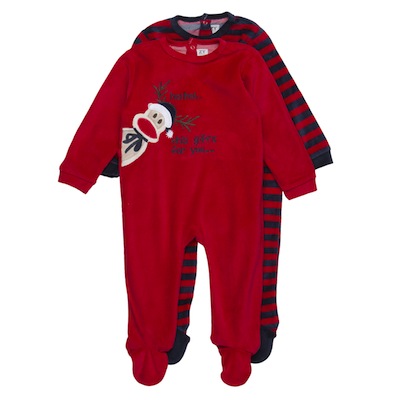 Pijamas navidad para bebes rojo reno