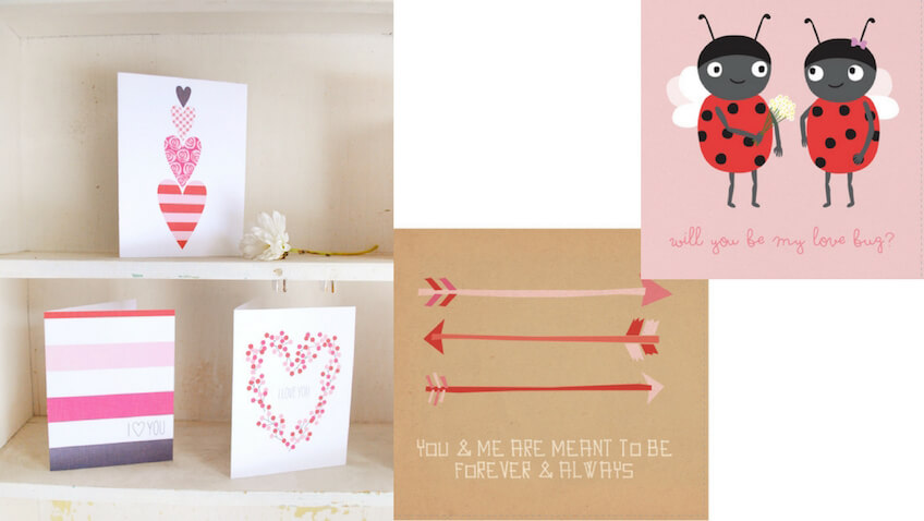 5 tarjetas de San Valentín infantiles para imprimir gratis