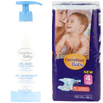Carrefour Baby Higiene bebes pañales ecológicos y productos de baño hipoalergénicos