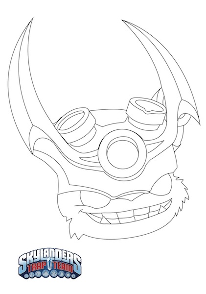Descarga Plantilla Máscara de Skylanders para Halloween