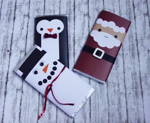 tabletas de chocolates decoradas navidad