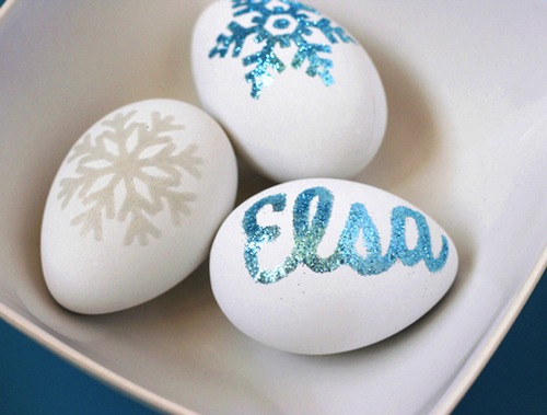 decorar huevos de pascua frozen