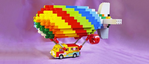 Caravana hippie hecha de bloques LEGO de pleyworld