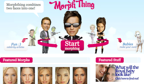 Morph thing, web para saber a quién se parecerá tu bebé