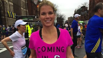 Embarazada corre el maratón de Boston