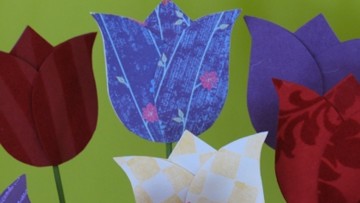 Tulipanes de papel para el Día de la Madre