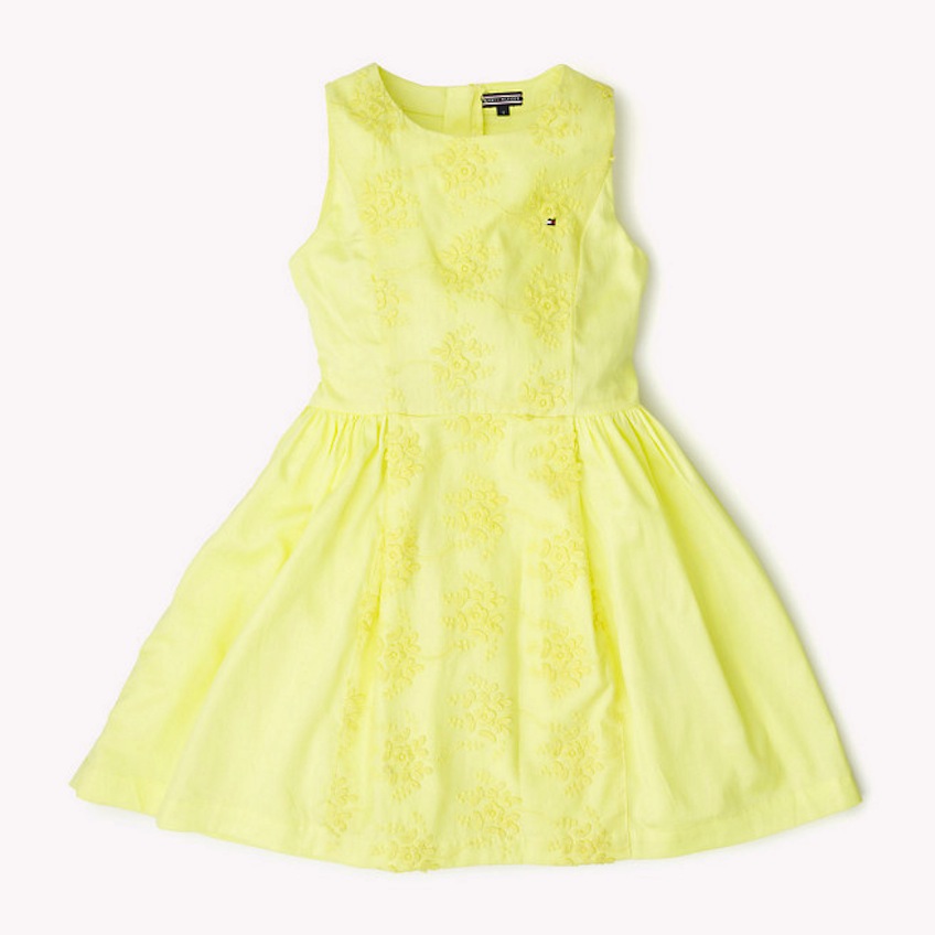 vestido infantil de ceremonia amarillo