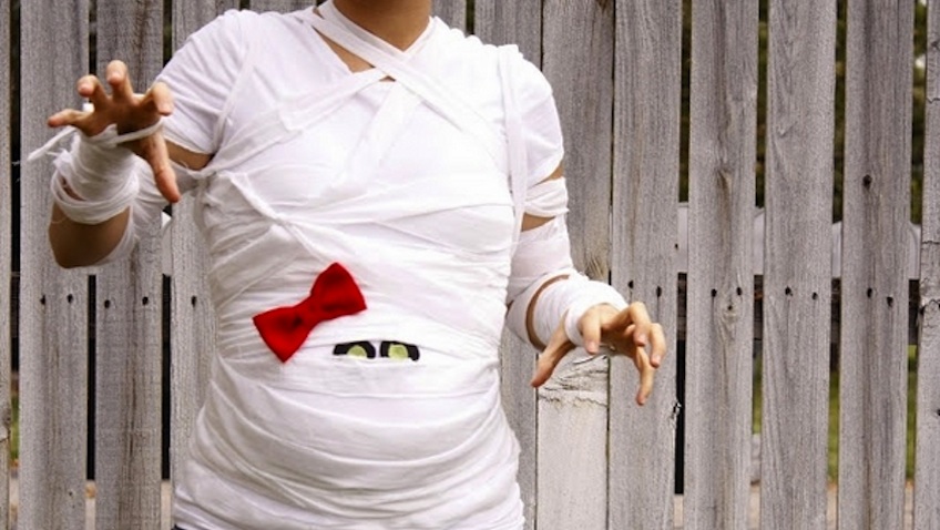 Disfraces halloween embarazadas casero momia