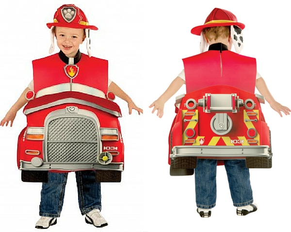 Disfraz Marshall Patrulla Canina coche bombero con casco