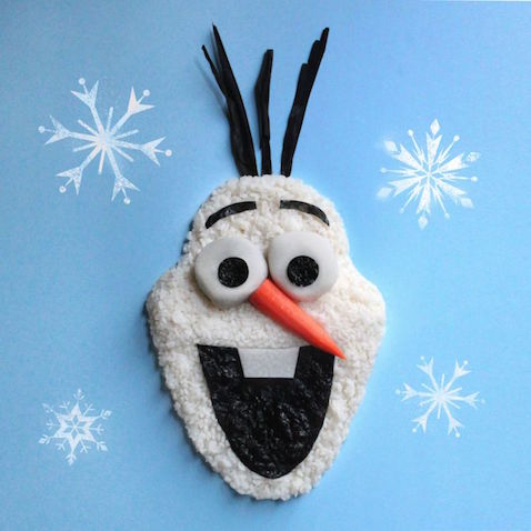 Olaf Frozen hecho con arroz y algas
