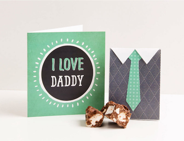 Bolsa de regalo y tarjeta Día del padre imprimir gratis