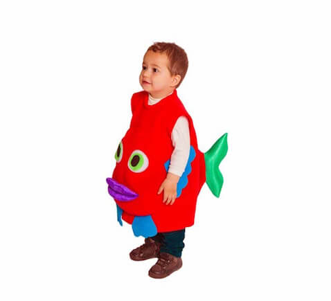 disfraz bebé pez rojo