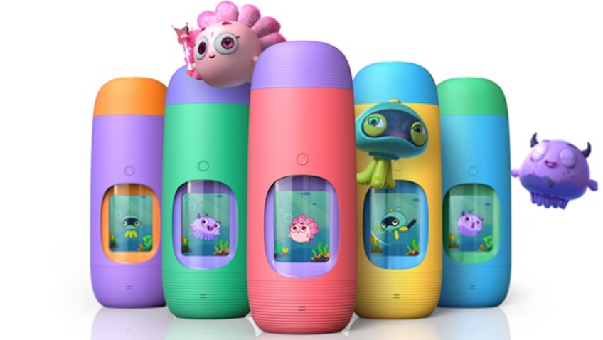 botella de agua para niños interactiva con mascotas