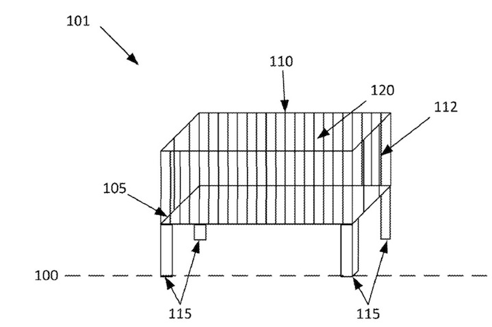 Diseño de cuna inteligente patentada por Google