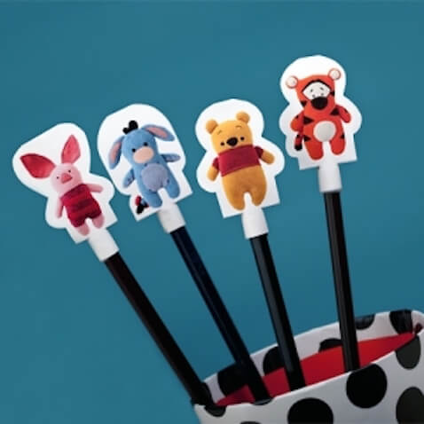 Decora lápices de Winnie pooh y amigos