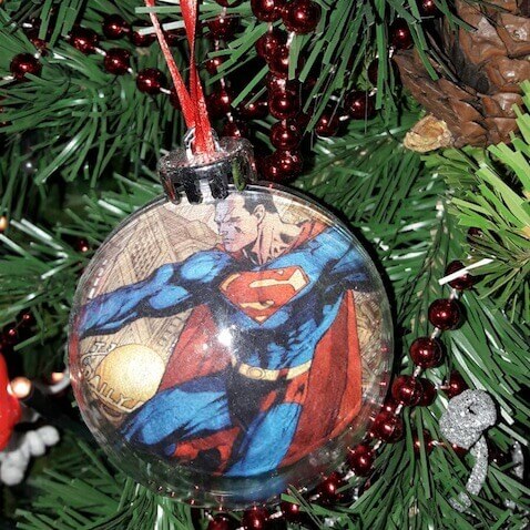 Bola de Navidad casera de Superman