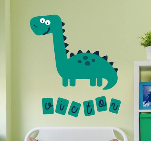 Vinilos infantiles personalizados de Dinosaurio