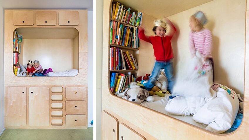 Ideas para fomentar la lectura en niñ@s mueble con cama