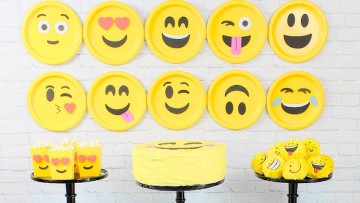 Decoración fiesta de Emojis para imprimir gratis
