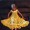 Manta de vestido de Bella de las Princesas Disney hecha de ganchillo