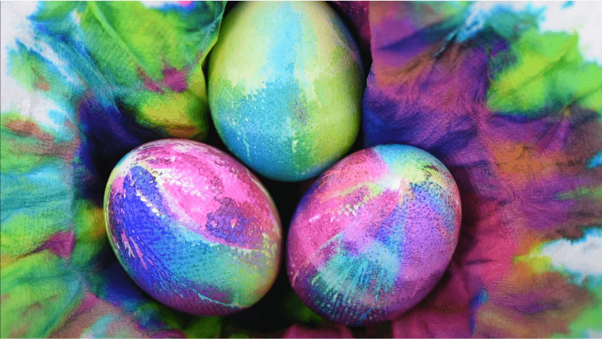 Cómo decorar Huevos de Pascua con tie dye
