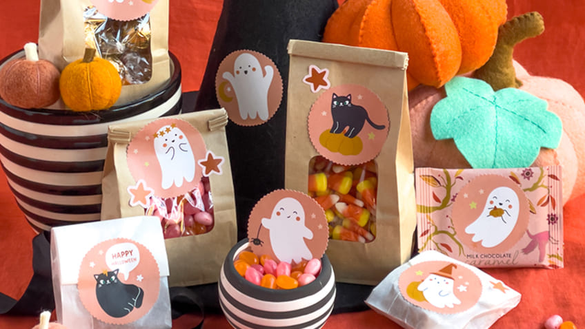 pegatinas infantiles de Halloween para imprimir gratis