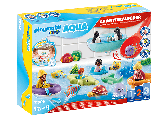 PLAYMOBIL 1,2,3 Aqua 71086 Calendario de Adviento para niños